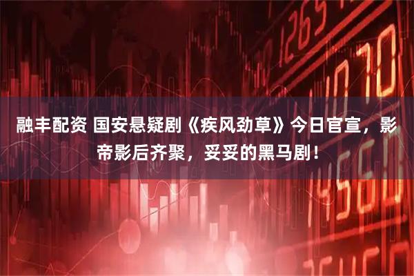 融丰配资 国安悬疑剧《疾风劲草》今日官宣，影帝影后齐聚，妥妥的黑马剧！